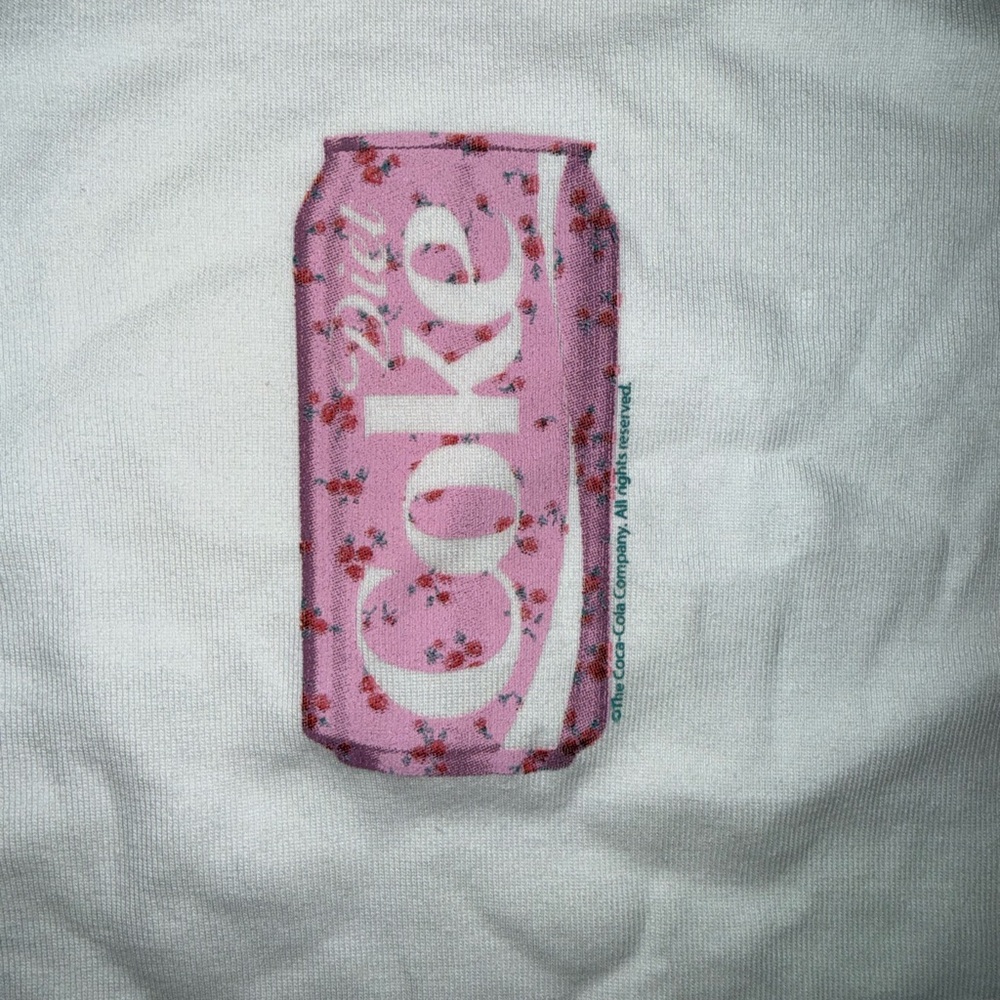 🍒 NEW! Pink Diet Cherry Coke Crop Cotton TShirt